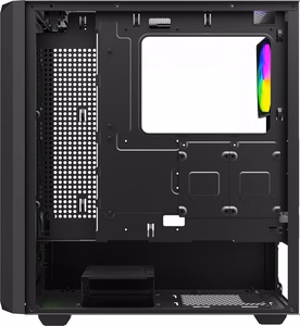 Savio Noctis Glass RGB Cube korpuss, melns