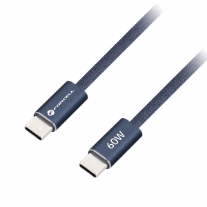 Kabelis USB C uz USB C Forcell F-Energy QC4.0 PD 3A 60W Cafule Color 1,2 m ACYH23 tumši zils