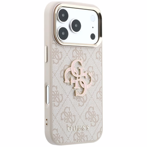 Guess 4G & Big Resin Logo maciņš modelim iPhone 17 Pro / 18 Pro – krāsa: rozā