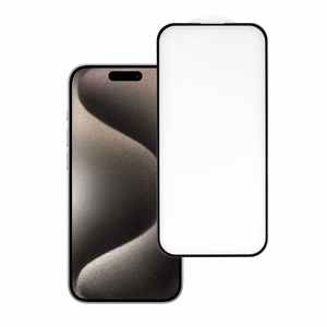 Aizsargstikls HARD Pilna Līmēšana 5D IPHONE 15 PRO MELNS