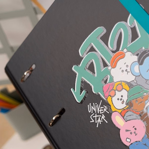 BT21 Street Mood A4 mape ar 4 gredzeniem un elastīgo aizdari