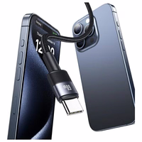 USAMS Kabelis USB-C uz USB-C 60W 1.2m Aluminum Alloy Data Cable SY Series SJ724USB01 (US-SJ724)