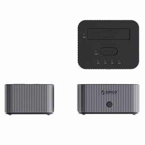 Orico IT28E-C 2 disku dokstacija ar M.2 NVME 2.5"/3.5 HDD/2.5" SSD klonēšanas funkciju - pelēka