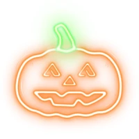 Neon PLEXI LED PUMPKIN WITH STEM orange green NNE13 Neolia