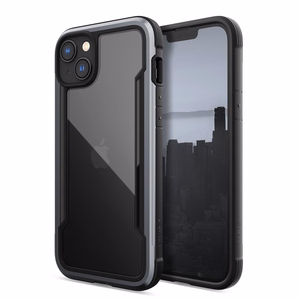 Raptic X-Doria Shield viedtālruņa apvalks iPhone 14 Plus ar bruņotu melnu pārklājumu