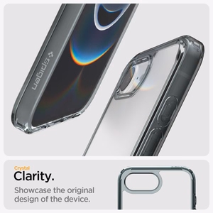 Viedtālruņa apvalks Spigen Ultra Hybrid - iPhone 16e - pelēks