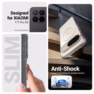 Crong Hybrid Clear Magnetic MagSafe vāciņš ierīcei Xiaomi 17T Pro, caurspīdīgs