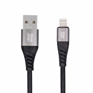 BLUE STAR pīts kabelis 2,4A USB A uz Lightning TFK-DC-003 1,2 m melns