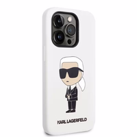 Karl Lagerfeld Silikona Ikoniskais apvalks iPhone 14 Pro Max - balts