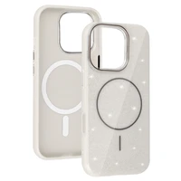 Viedtālruņa apvalks Magsafe Slim Shiny Iphone 16 sudrabains