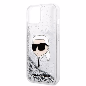 Karl Lagerfeld KLHCP14MLNKHCH iPhone 14 Plus 6.7" sudraba/sudraba cietais apvalks Spīdumi Karl Galva