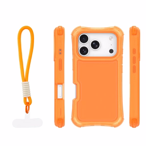 Safepop case with strap for iPhone 17 Pro 6,3" orange