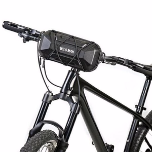 WILDMAN ceļojumu soma velosipēda stūrei ar rāvējslēdzēju, 2L, XT17, melna