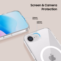 Tech-Protect FlexAir Hybrid MagSafe iPhone 16e viedtālruņa apvalks - caurspīdīgs