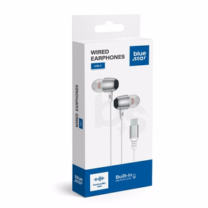 Austiņas ar vadu USB-C (DAC) Blue Star M09C 1,2 m balta