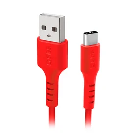 SBS TECABLEMICROC15R USB-A - USB-C kabelis 1.5 m - sarkans