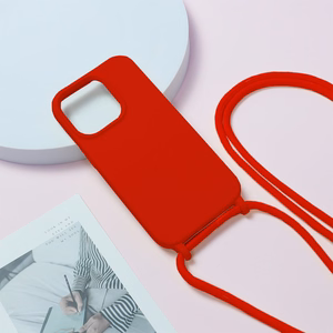 Viedtālruņa apvalks ar silikona siksniņu dizains 1 - sarkans