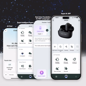 Blavec Bluetooth TWS наушники BW-08 Speak AI с живым переводом (BW08SA-B) чёрные
