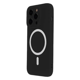 Silikona mīksts magnētiskais apvalks iPhone 14 6,1" – melns