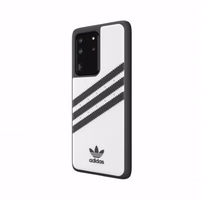 Adidas OR veidots apvalks PU Samsung Galaxy S20 Ultra - balta un melna