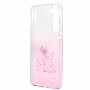 Karl Lagerfeld Choupette Eat viedtālruņa apvalks Samsung Galaxy S22+ – rozā