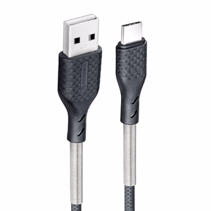 FORCELL F-ENERGY Carbon CB-02A kabelis USB A uz Type C QC4.0 5A 60W 1 m melns