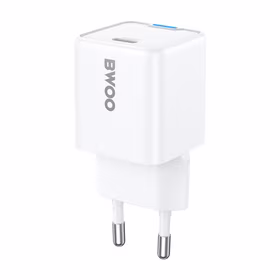 BWOO GaN PD wall lādētājs 30W 1x USB-C port 1A balts