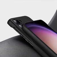 Dux Ducis Grit viedtālruņa apvalks Samsung Galaxy S23+ elegants apvalks no mākslīgās ādas melna