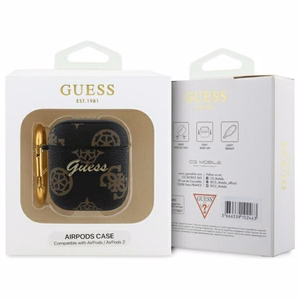 Guess GUA2PG4GPK AirPods 1/2 apvalks melns 4G Hook