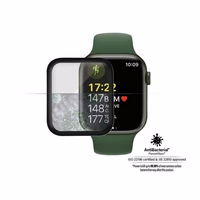 PanzerGlass Izliekts antibakteriāls rūdītais stikls Apple Watch 7 - 41mm - melns