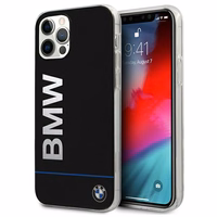 BMW Hardcase Signature Printed Logo Maciņš priekš iPhone 12 / 12 Pro - melns