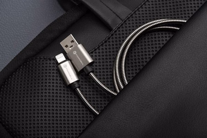 FORCELL F-ENERGY Metal C236 kabelis USB A uz Lightning 2,4A 12W 1 m sudraba