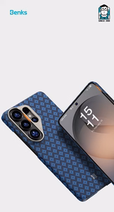 Benks Magnetic Armor Air Armor Grid Kevlar Maciņš Metal Frame 600D (A049) for Samsung Galaxy S26 Plus zils