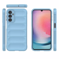 Viedtālruņa apvalks Magic Shield Samsung Galaxy A24 4G elastīgs aizsargs - gaiši zils