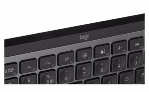 Logitech MX Keys Mini minimālistiskā bezvadu apgaismota tastatūra RF bezvadu + Bluetooth QWERTY angļu grafīta