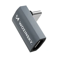 Wozinsky WPKF-01 USB-C - USB-C 40Gb/s 240W 8K OTG leņķa adapteris - pelēks