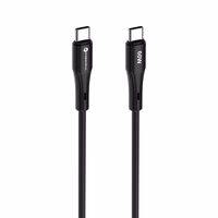 FORCELL F-ENERGY C344 kabelis Type C uz Type C QC4.0 PD 3A 60W Silikona 1 m melns