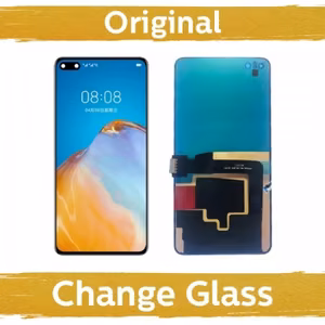 LCD Displejs Saderīgs ar Huawei P40 Melns (Renewed: China)
