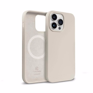 Crong Color Cover Magnetic vāciņš ierīcei iPhone 14 Pro Max, saderīgs ar MagSafe, akmens bēšs