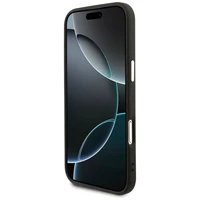 GUESS viedtālruņa apvalks IPHONE 17 Air, saderīgs ar MagSafe GUHMP17MP4GTDGMK (4G PU W/ Triangle Logo) zelts un melns