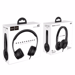 HOCO vadu austiņas Jack 3,5 mm ar mikrofonu W21 melnas