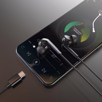 Dudao X3C+ Wisarkans USB-C In-Ear Austiņas 1.2m - Melns