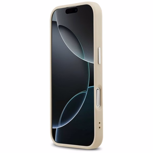 GUESS viedtālruņa apvalks IPHONE 17 saderīgs ar Magnētisko GUHMP17SPSDTSCME (PU W/ Triangle Logo) bēša