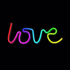Neon LED RGB LOVE FLRN01 + RC Forever Light