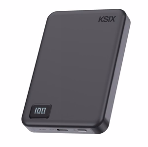 Ksix Powerbank Magslim 10000 mAh Magnetic 15W USB-C PD 20W Digital Display Black