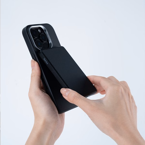 Benks Magnētiskais Armor Pro Kevlara viedtālruņa apvalks iPhone 16 Plus - metāla rāmis 600D - melns (m)