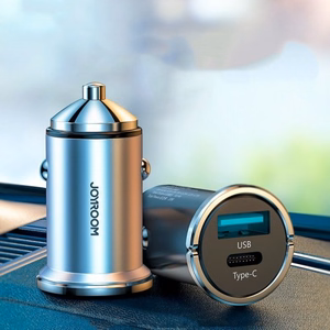 Car Charger Joyroom "C-A45" Grey (1xUSB / 1xUSB-C / 20W)