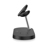 Tech-Protect A12 3in1 MagSafe indukcijas lādētājs viedtālrunim / austiņām / viedpulkstenim - melns