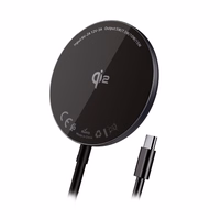 Blavec indukcijas lādētājs BQI-03 Qi2 15W magnētisks Magsafe (BQI03-QI2MB) melns