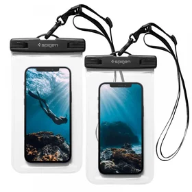 Spigen Aqua Shield A601 apvalks ūdensnecaurlaidīgs IPX8 - caurspīdīgs 2 gab.